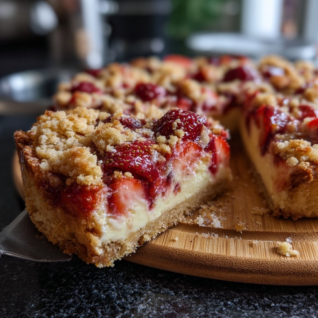 Erdbeer Streuselkuchen Mit Vanillecreme