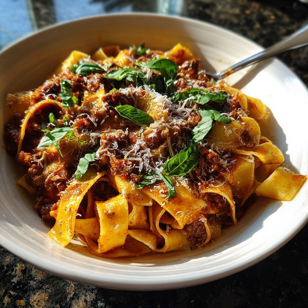 Pilz-Bolognese mit Tagliatelle