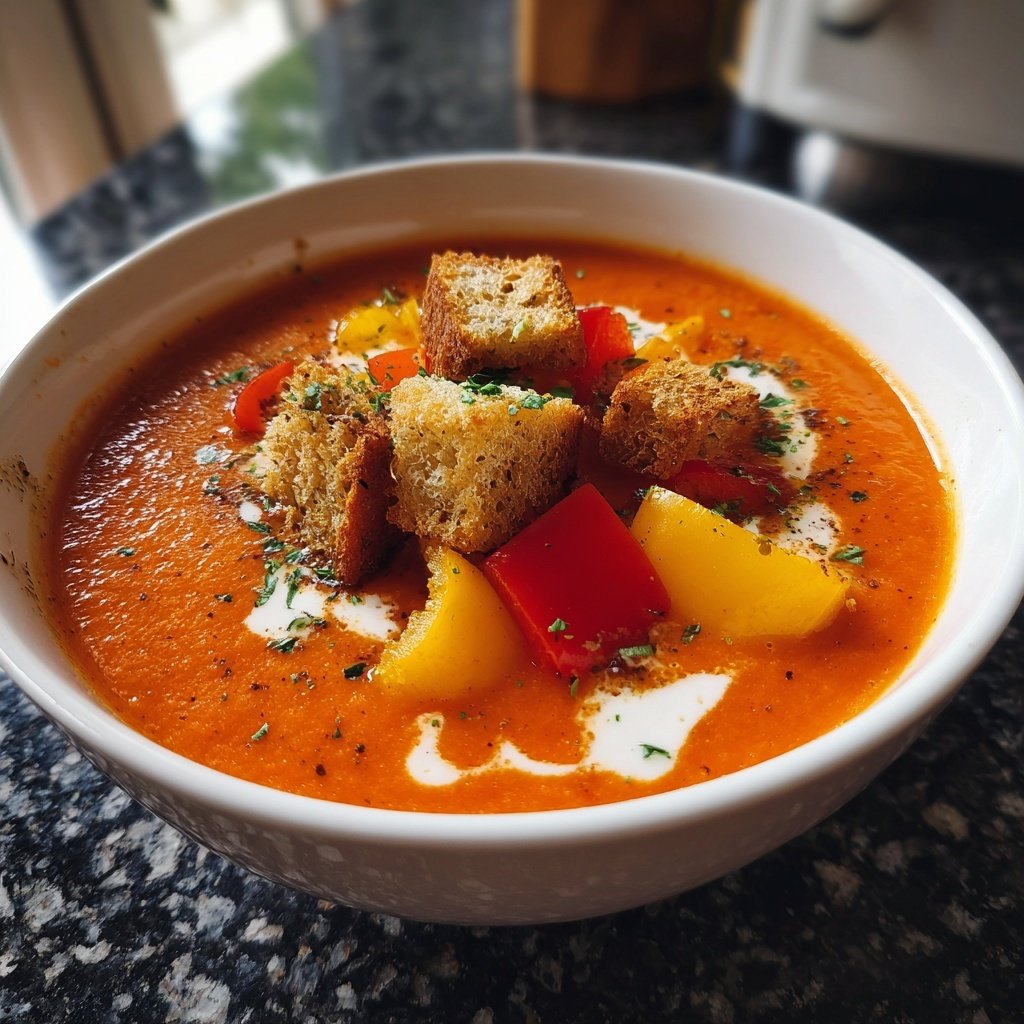 Tomatensuppe mit Paprika