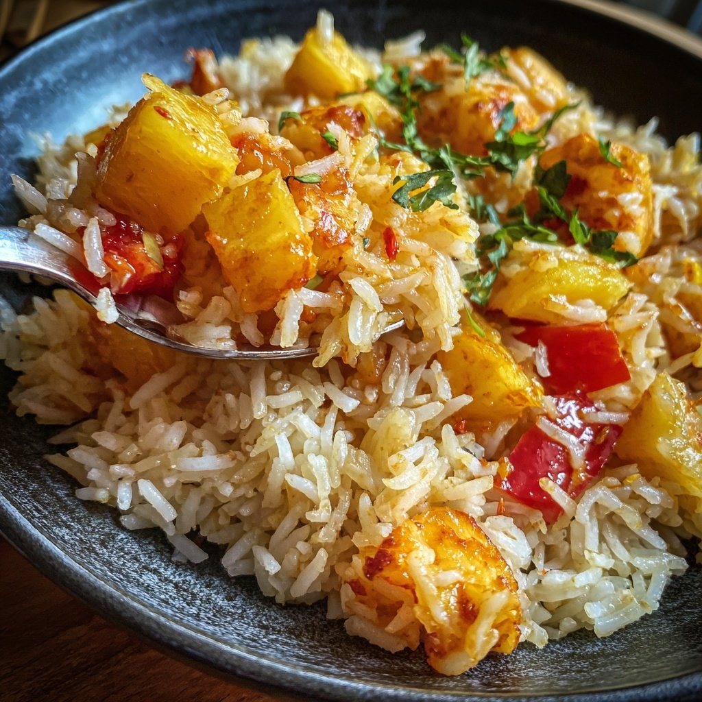 Gebratener Reis mit Ananas