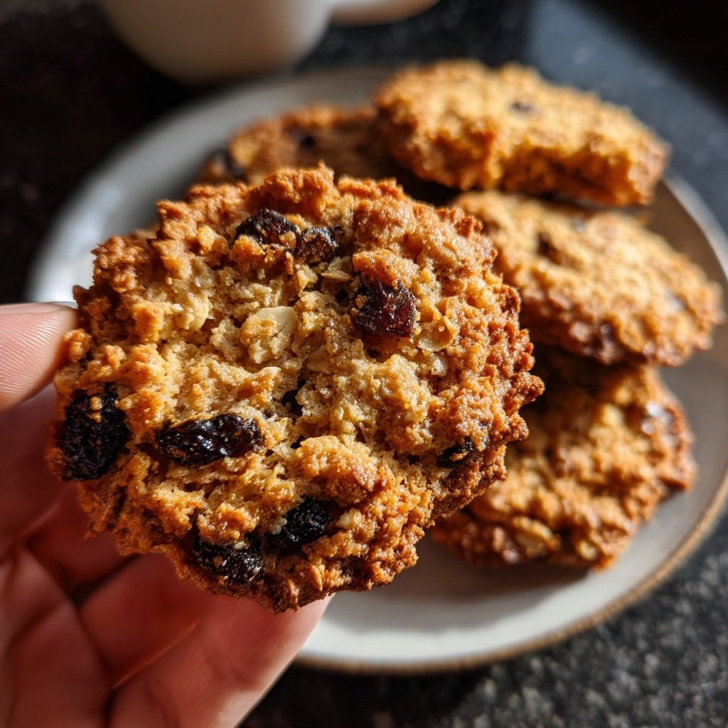 Cookies mit Haferflocken und Mandelsplittern