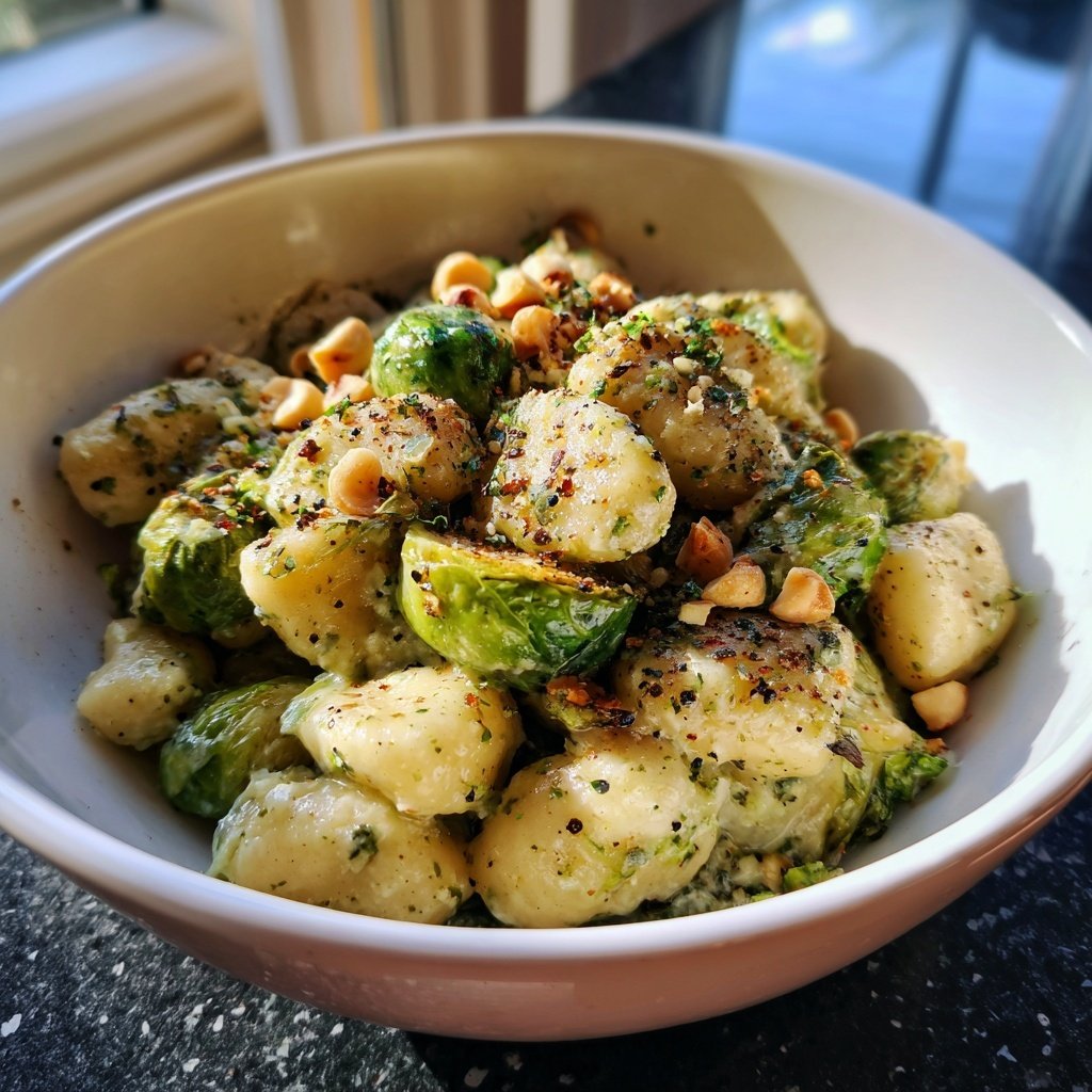 Gnocchi mit Rosenkohl und Haselnüssen