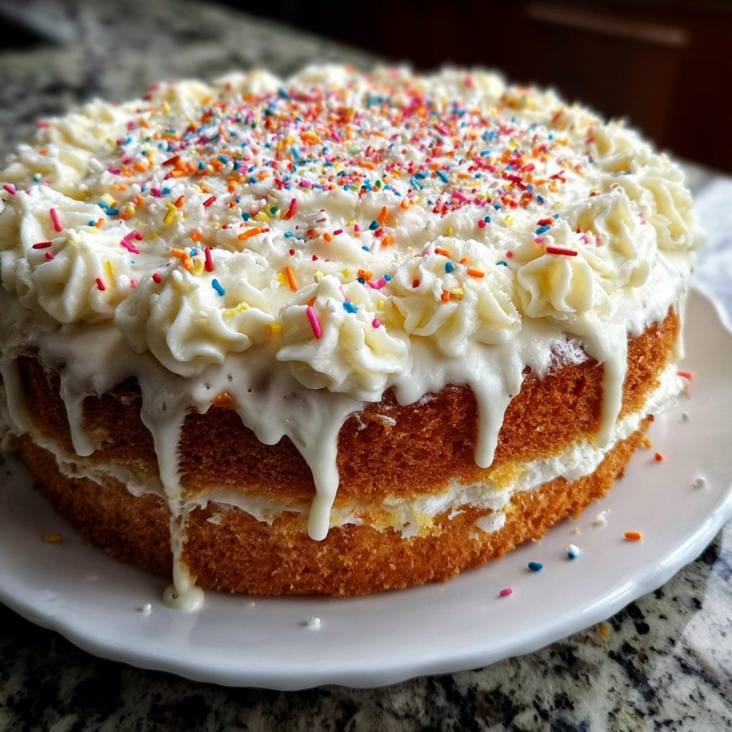 Geburtstagskuchen mit Buttercreme