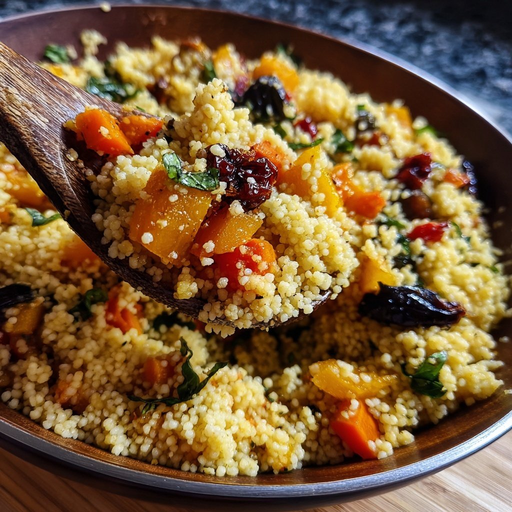 Mittagessen mit Gemüse-Couscous