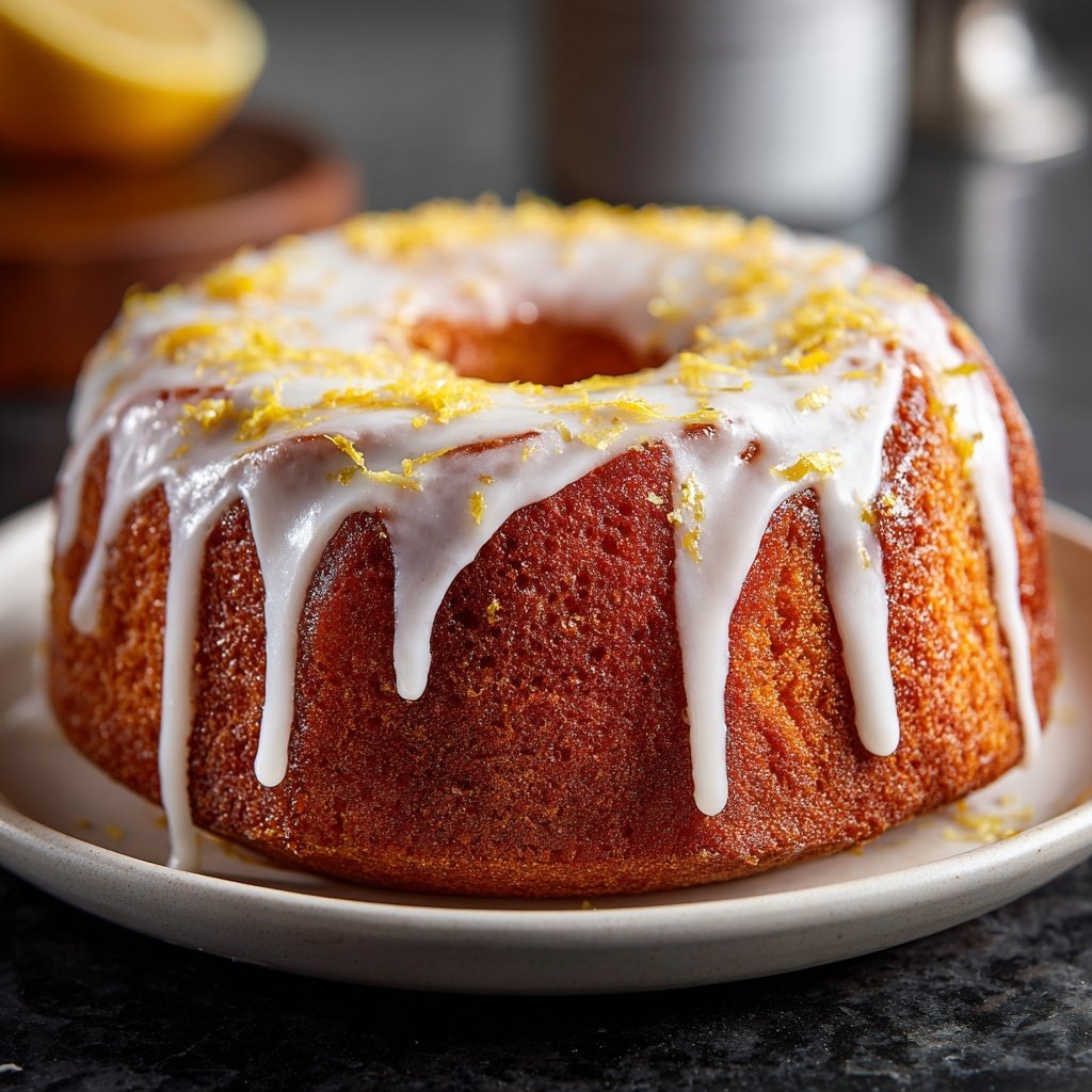Zitronenkuchen mit Quarkglasur